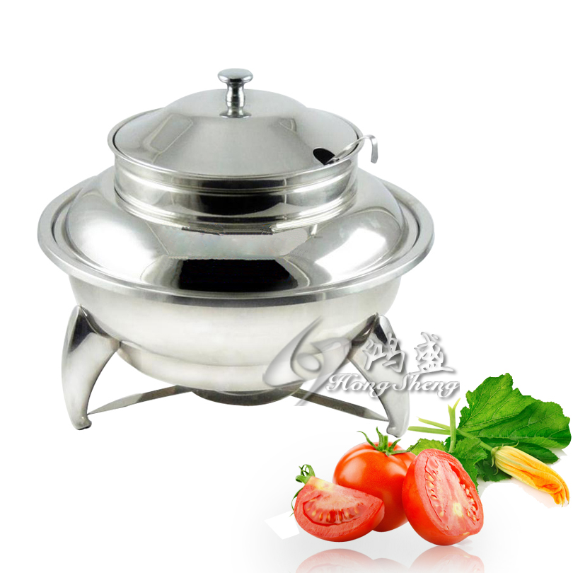 All-steel round thermal soup pot Heating thermal soup pot Buffet stove Buffy stove Soup stove Can be heated