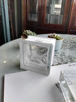 115mm imported ultra-white MULIA transparent square hollow glass brick partition background wall cloud pattern crystal brick