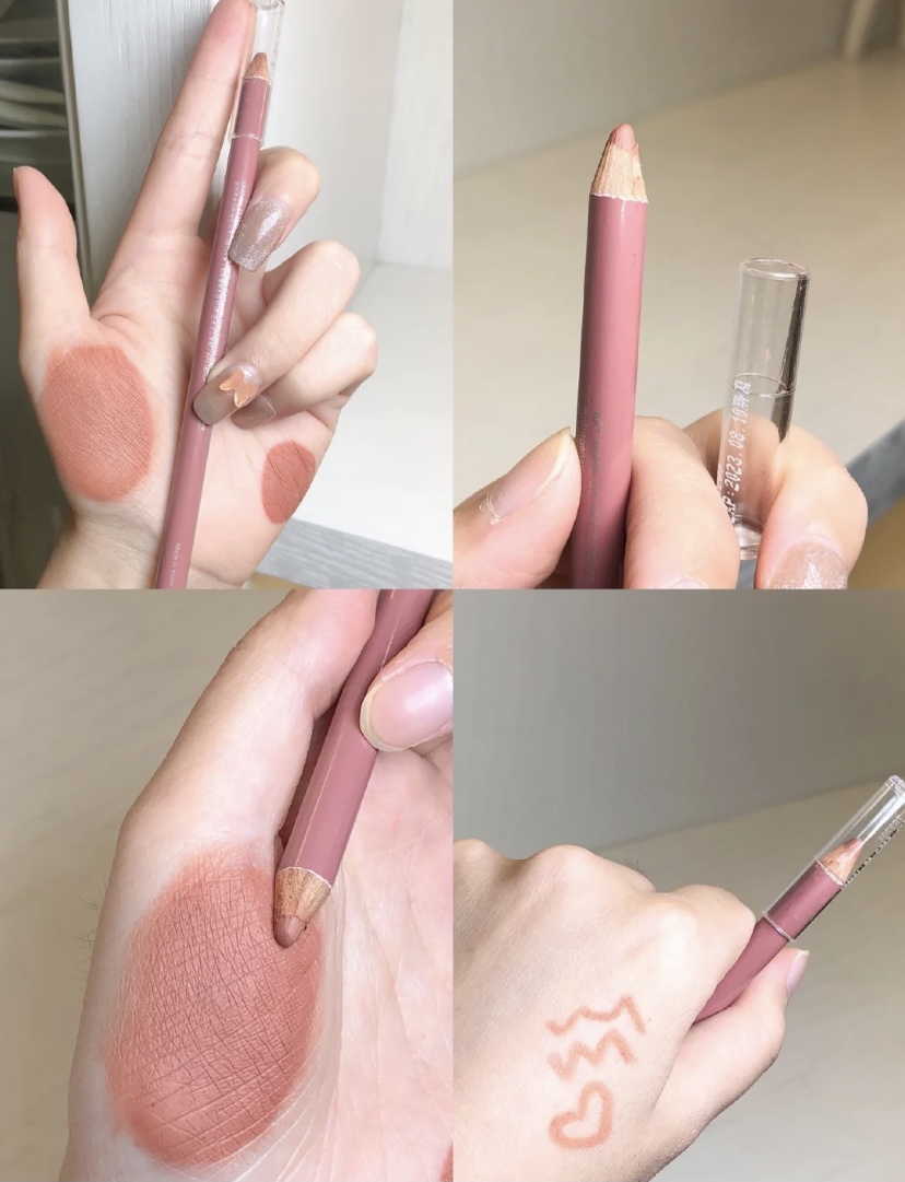 Pony recommended JX waterproof persistent without makeup lip line pen lip pen Nude peach nude color bean paste