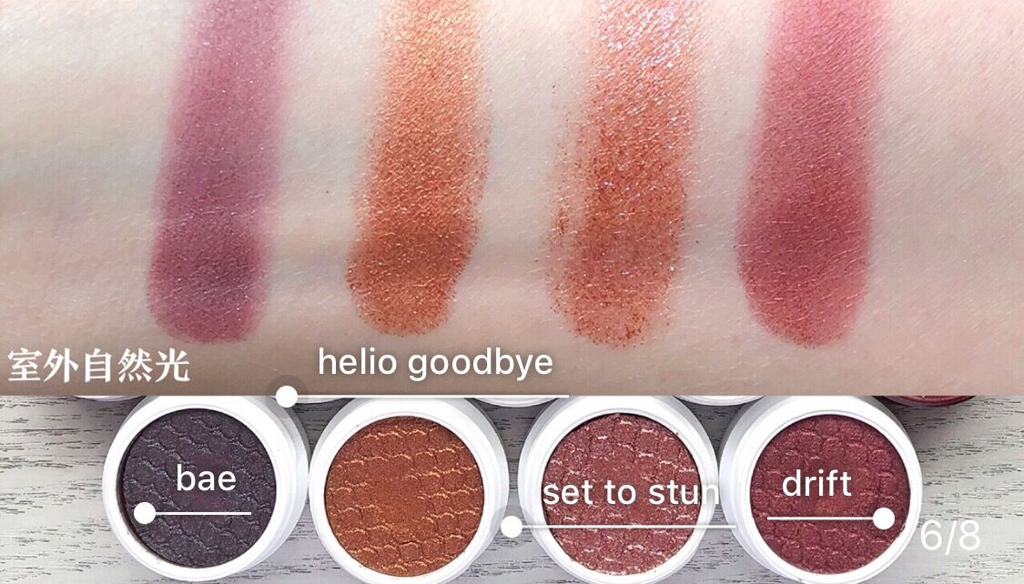 American Colourpop card bong bóng nghiền lắp ráp phấn mắt ba màu - Bóng mắt phấn mắt nhũ kim tuyến