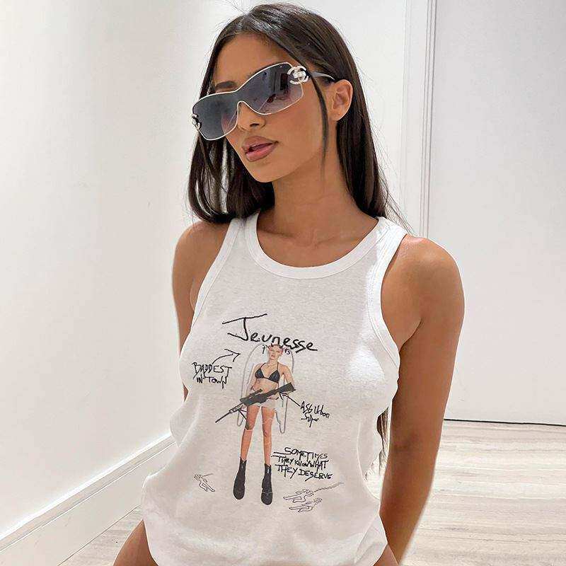Топы/майки dobby t casual fashion printed vest women's wear OTHER