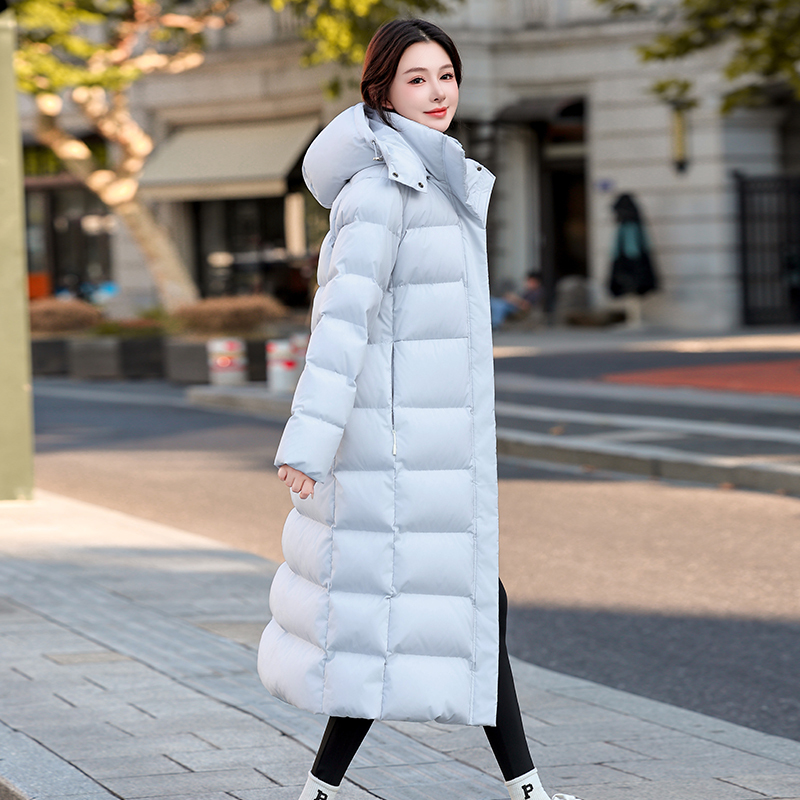 Long down Jacket for Women, Over-The-Knee, Extra-Long, Couple Style, 2025 New Korean Version, Loose, Thickened, Plus Size, Winter Duck down Coat
