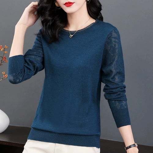 Демисезонный трикотажный свитер, осеннее термобелье, базовый приятный телу осенний лонгслив, коллекция 2023, в западном стиле