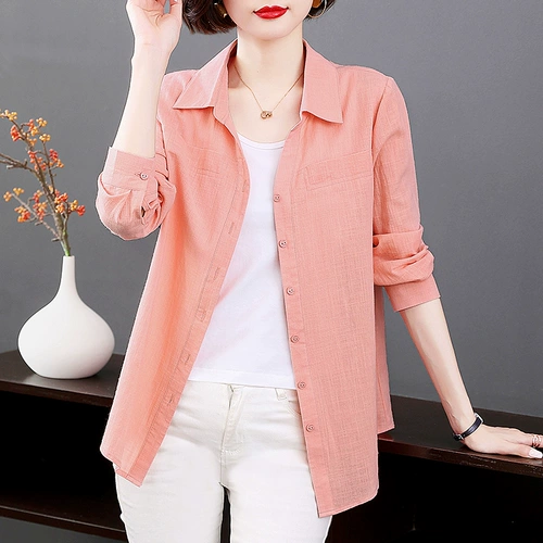 Весенняя хлопковая рубашка, 2025 года, изысканный стиль