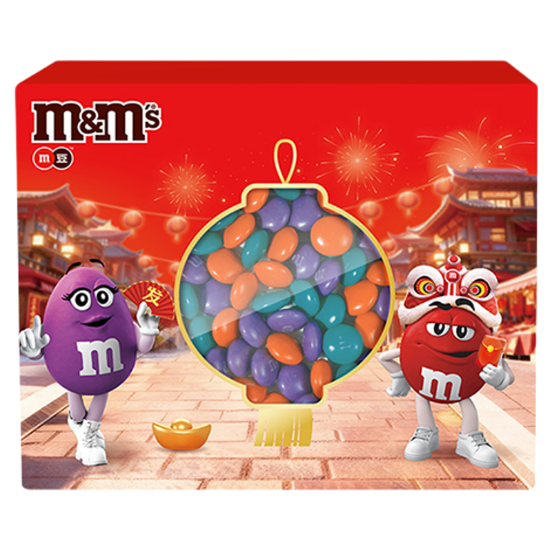 mm豆巧克力年货礼盒180g限定封套年货伴手礼零食m豆官方旗舰店
