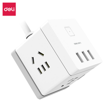 Deli 18326 socket_3 sets 3U_1 5 meters_color box (white) (only)