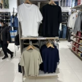 Uniqlo, хлопковая футболка, (в наличии на складе), V-образный вырез, короткий рукав