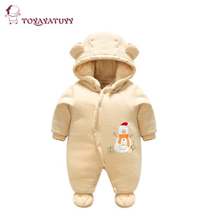 婴儿棉衣冬宝宝加厚棉袄爬服