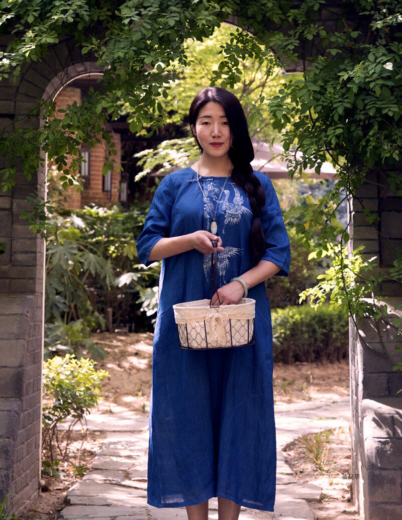 (Blue indigo) Original plant Blue and dyeing Miao Wax Dyeing Skills For the Hemp Hand Crafted to customize