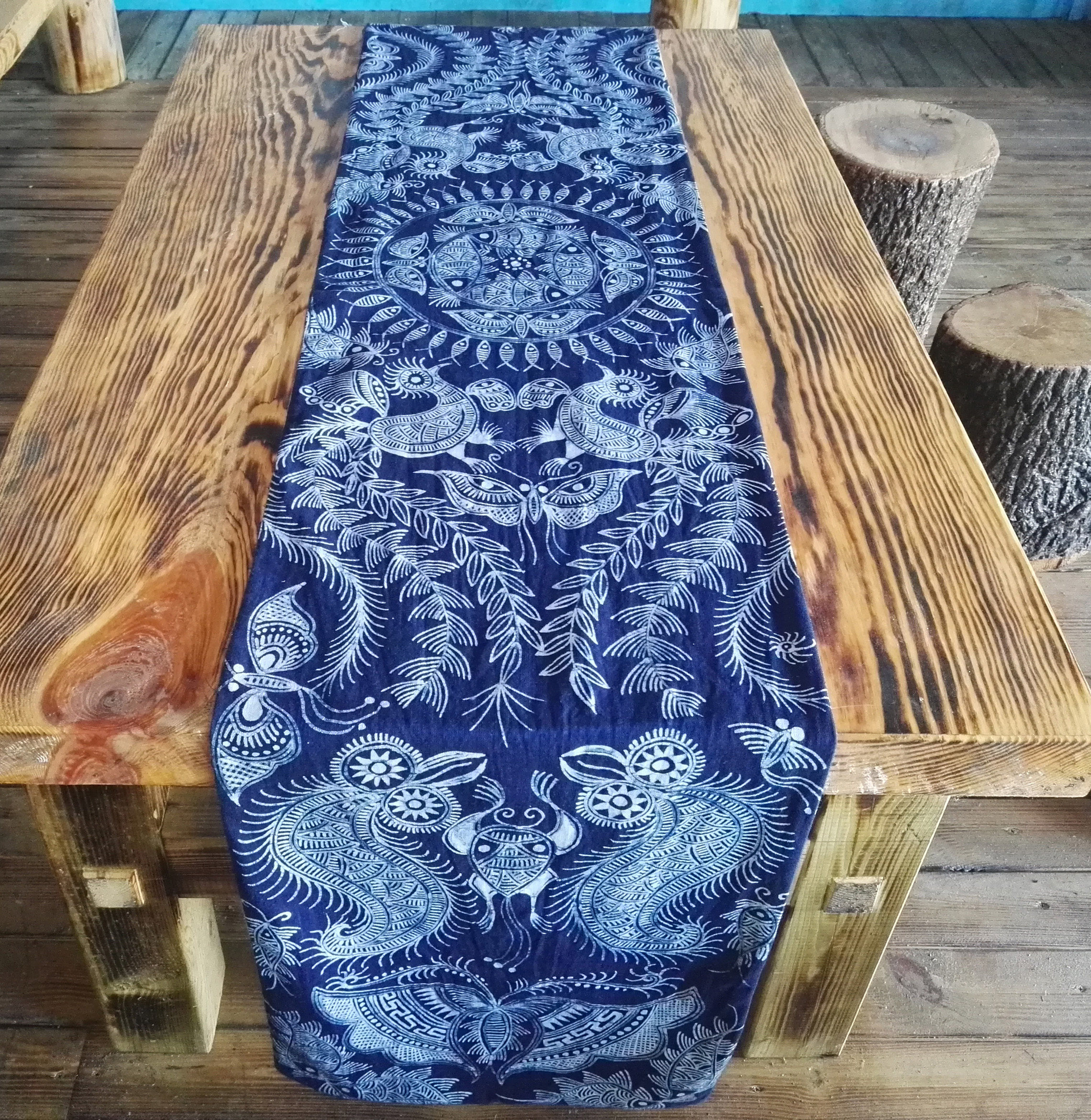 Wax Dyeing Table Cloth Table Flag Tea Flag Bed Flag Bed Mat Bed Mat Tea Mat Pillow Pillowcase Custom Processing Agent Non Ning Air Batik