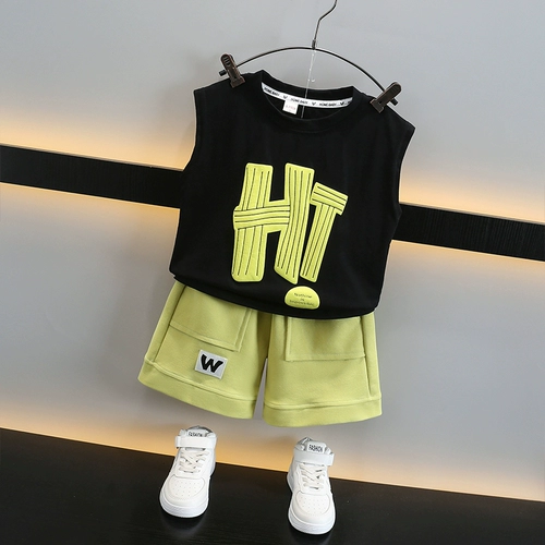 Летняя одежда, комплект, детский летний жилет для мальчиков, детская одежда