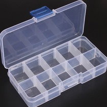 10 G Transparent PP Plastic Containing Ornament Elements Small Five Gold Tools Multifunction Components Box