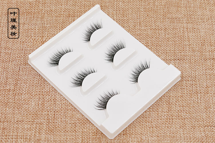 3d một nửa lông mi giả Mô phỏng tự nhiên nửa dài lộn xộn dày đuôi mắt kéo dài lông mi đỏ - Lông mi giả mi giả mie