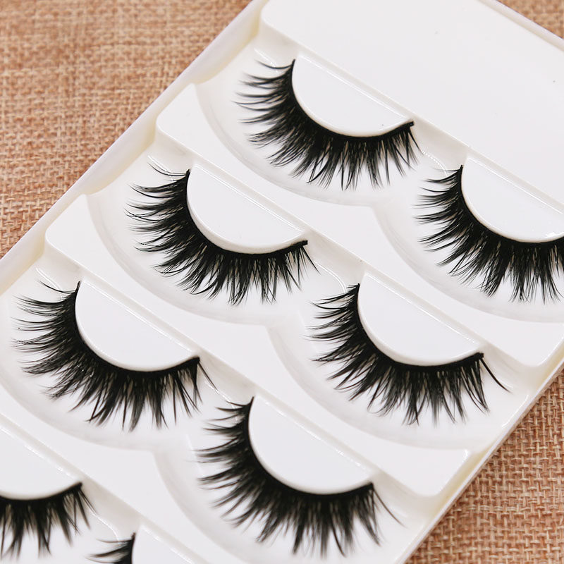 Thick multi-layer false eyelashes, cross thick clustered long version, sharpened false eyelashes, nightclub stage makeup - Taobao