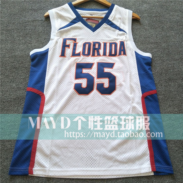 55 Giusen Williams University jersey white chocolate American retro personality Embroidered Basketball Suit Men's Vest
