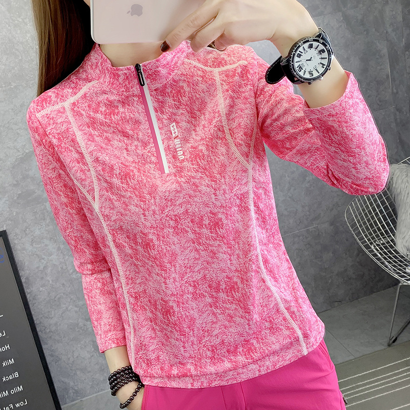 Outdoor speed dry dress girl sleeve fitness fitness fitness fitness fitness fitness running fast dry t-shirt hiking sunscreen