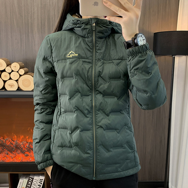 Outdoor duvet clothes woman Winter short light 90 White duck suede 2023 new fashion 100 Lap Down Coat-Taobao