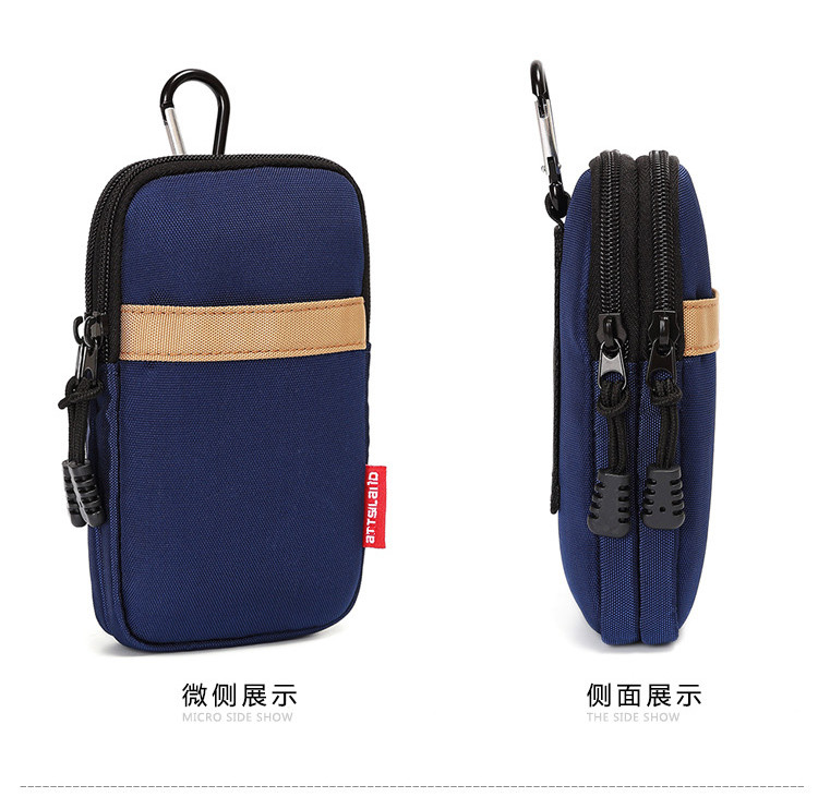 Điện thoại di động 5,5 inch nam túi đeo đai dọc treo cổ điện thoại di động túi mỏng đặt 6 inch điện thoại di động túi nhỏ dây kéo đôi - Túi điện thoại túi đeo điện thoại