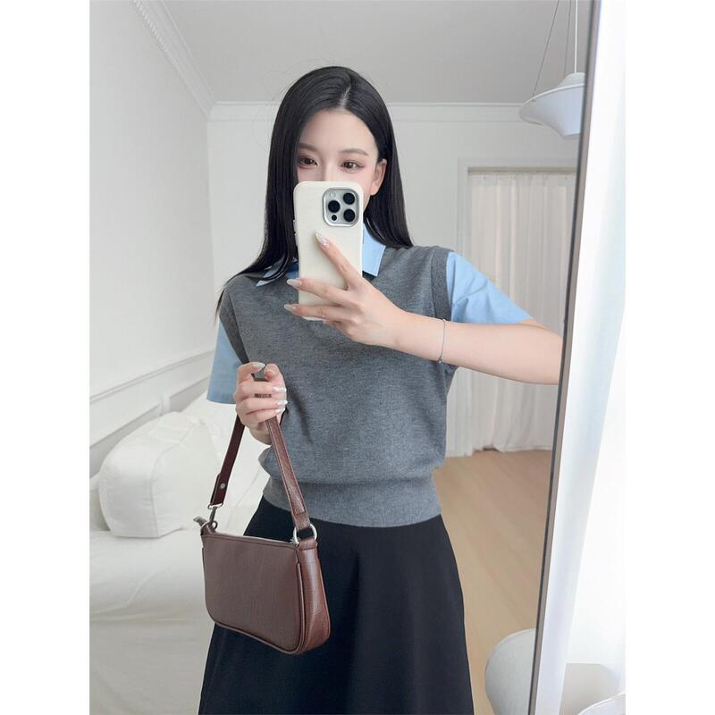New Style Women's Standard Version Merino Wool Shirt Vest Autumn New Product 1304059001