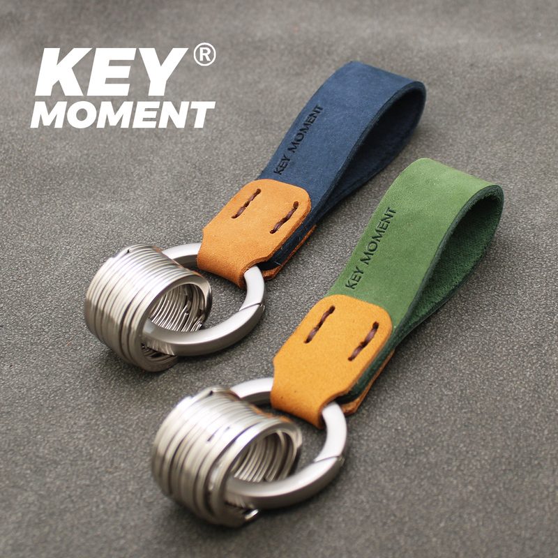 2026 New High-End Genuine Leather Keychain with Multiple Loops, Multi-Functional Classification Management, High-End Men's Keychain, Durable