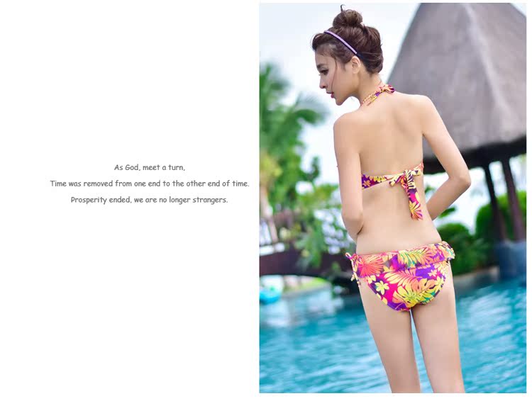 Cặp đôi đồ bơi bikini ba mảnh nữ đi biển Đồ bơi Hàn Quốc ngực nhỏ tụ tập spa áo tắm nóng bỏng phong cách mới - Vài đồ bơi 	đồ đi biển cho cặp đôi