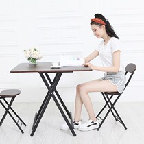 Multifunctional folding dining table Home solid wood portable outdoor dining Childrens reading and writing table Wooden dining table