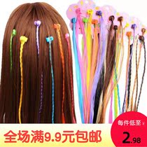 Childrens colorful small hair braids Balala little magic fairy braids wig national dance color rope hip-hop braids performance wig head
