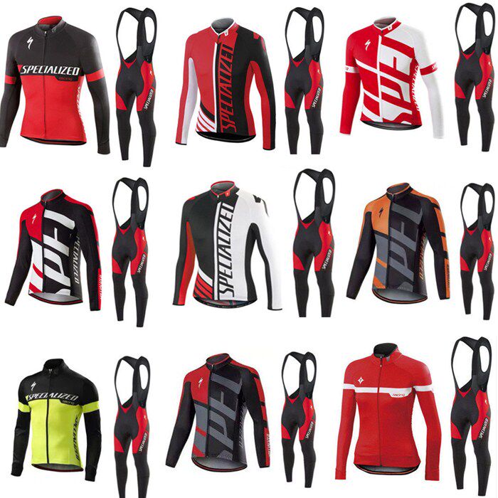 Lightning spring, autumn and winter team road bike unisex plus velvet long-sleeved mountain road bike riding suit custom