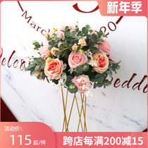 New wedding road guide Roman column road guide Flower Ball activity props wedding stage background decoration flower