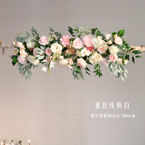 Wedding Forest Floral Arch Window Triangle Flower Row Flower Wall Hotel Wedding Stage Welcome Area Background Decoration Flowers