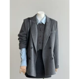 Демисезонное зимнее короткое шерстяное пальто, изысканный стиль, подходит для подростков