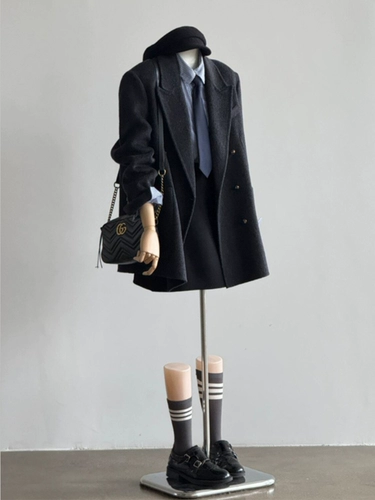 Короткий демисезонный шерстяной костюм, шерстяное шерстяное пальто, подходит для подростков, изысканный стиль