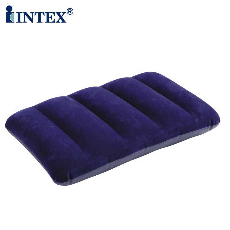 INTEX OUTDOOR TRAVEL SQUARE Inflatable Pillow Thickened Aircraft Portable Air Sleeping Pillow Afternoon Pillow Back Cushion Waist Pillow