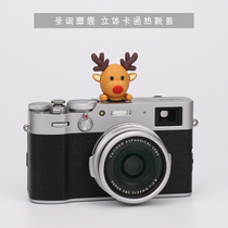 Christmas Elk hot shoe cover Creative cartoon camera dust cover for Fujifilm Sony Canon Nikon Ricoh Applicable