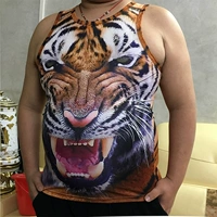 Tiger in hình cá tính ngộ nghĩnh mồ hôi vest nam XL đười ươi áo thể dục