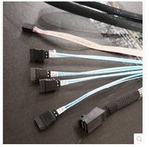 Amphenol one cent four HD Mini SAS data cable 12GB interface SFF-8643 to 4 SATA 80CM