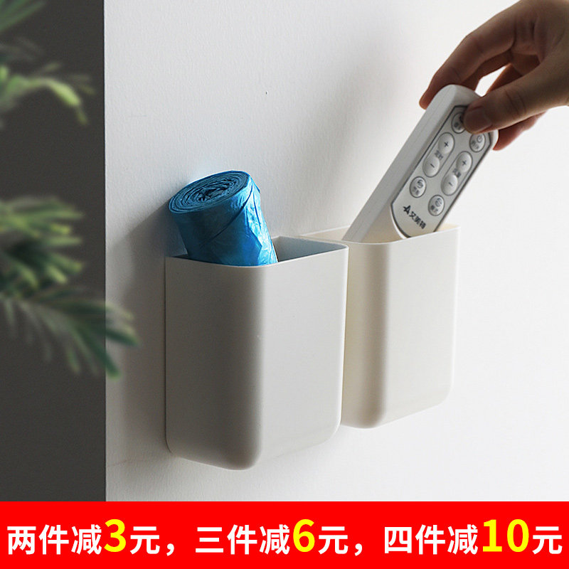 Wall-mounted remote control storage box no punching paste seamless TV air conditioner remote control rack storage rack