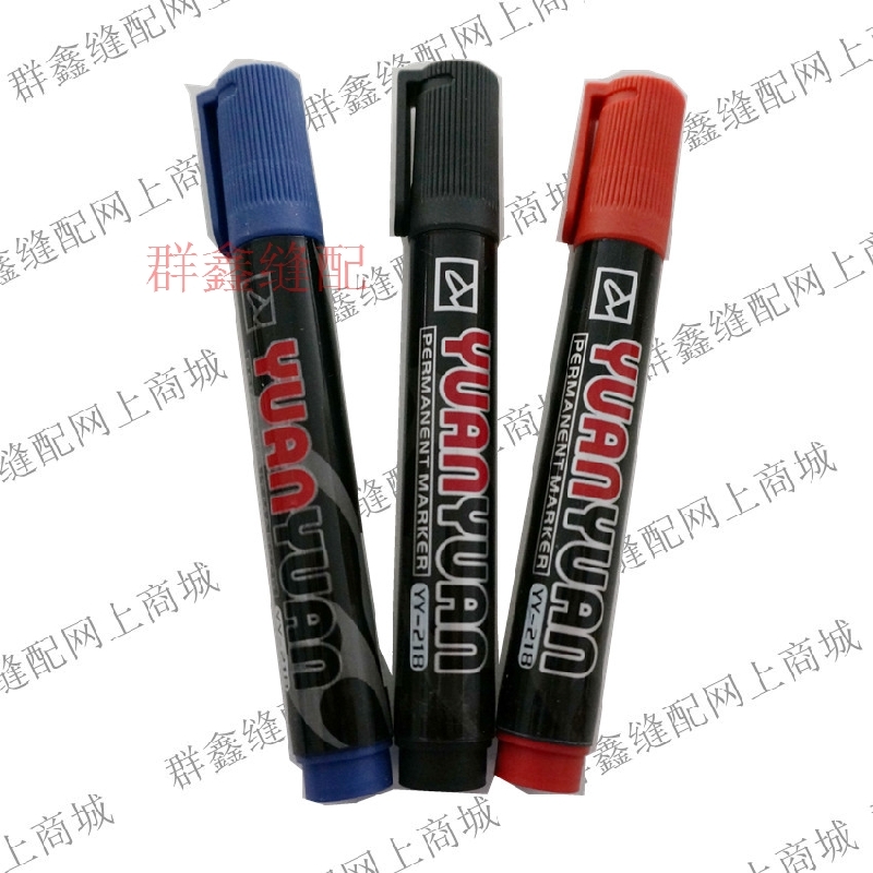 New coarse headphone number pen single head oily pen packing pen packing pen logistics pen red black blue tricolour-Taobao