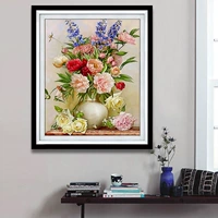 Cross -STITCH EMMODERY 2020 Новые большие цветы гостиной, такие как ваза Джин Хуа в атмосфере 2021 Маленькие предметы сами вышиваем