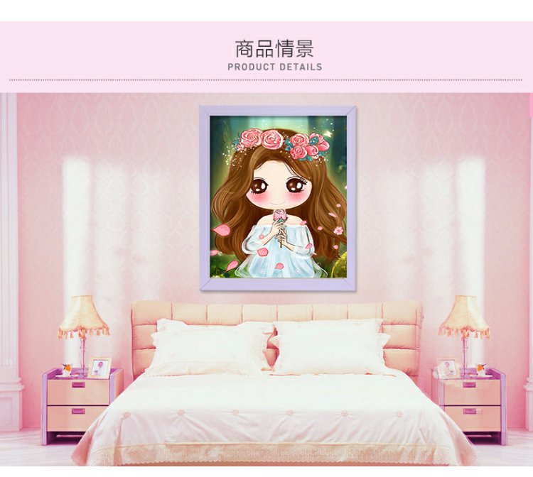 2019 viên kim cương mới sơn phòng khách đầy thêu kim cương nhỏ hoa cổ tích đáng yêu điểm cô gái gắn bó khâu miếng nhỏ của khoan ngói - Công cụ & phụ kiện Cross-stitch kéo bấm chỉ