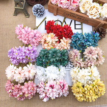2020 the latest diy handmade material headgear flower simulation flower silk flower New color carnation