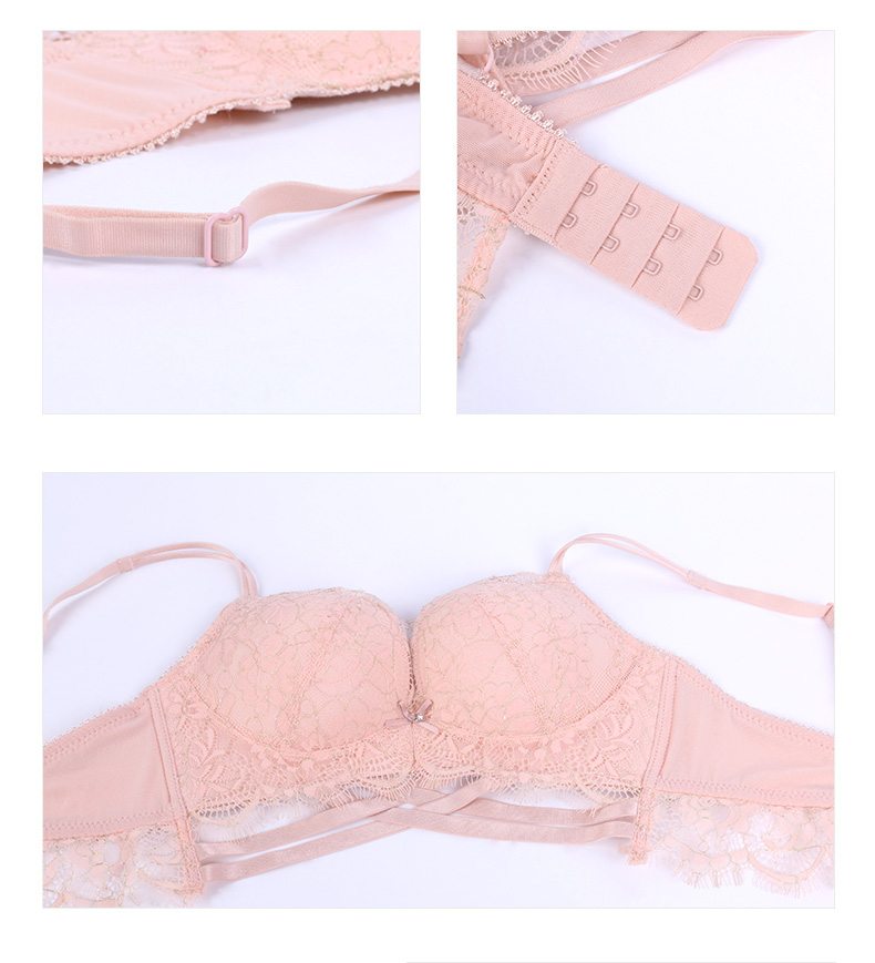 Bộ đồ lót bằng vải lụa Silk Bộ đồ lót nữ được thu thập không có vòng thép Dây đeo gợi cảm Điều chỉnh nhận áo ngực bằng vải thoáng khí áo lót triumph