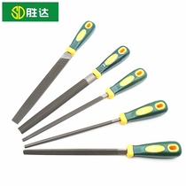 SD Shengda Tools Plastic handle square round semicircle triangle flat file P4 mold steel file middle tooth shaping