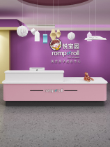 Brief Fashion Environmental Protection Baking Lacquer Office Reception Desk Early Education Kindergarten Front Office Playground Cartoon Anecdotics Collection