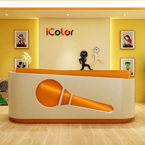 Main Podcast Sound Desk Roast Lacquer Foreground Kindergarten Music Entrance Only Training Educational Institution Early Education Company Reception Desk