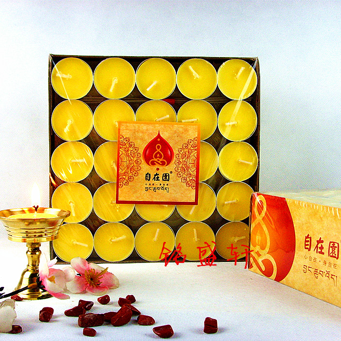 Comfortable garden Bodhi light 8 hours 50 grain crisp oil light Smoeless and environmentally friendly ghee candle Changming lamp for light-Taobao