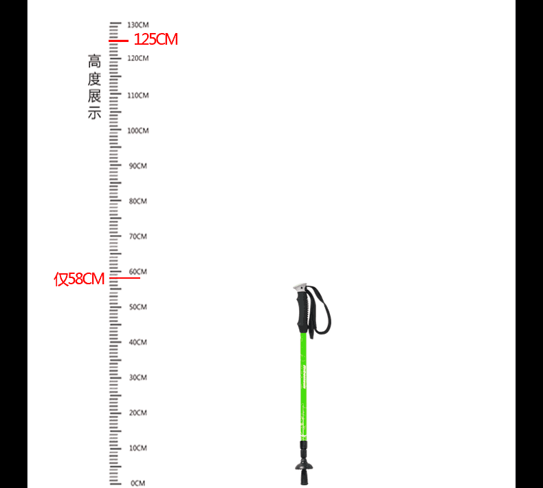 Robinson Carbon trekking cực gấp kính thiên văn đi bộ di chuyển tay cầm thẳng leo mía thiết bị ngoài trời - Gậy / gậy gậy chống lưng