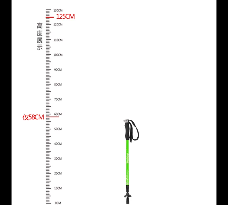 Robinson Carbon trekking cực gấp kính thiên văn đi bộ di chuyển tay cầm thẳng leo mía thiết bị ngoài trời - Gậy / gậy