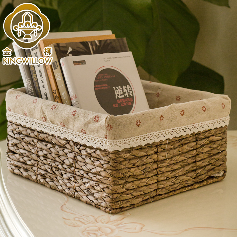 Gold Lyu Bushay Containing Basket Containing box Desktop containing suit Lyu chicato choreographetched phone remote control box-Taobao