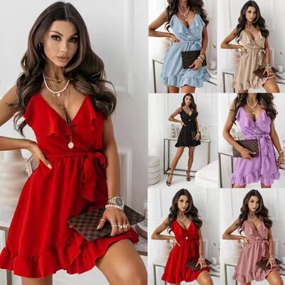 2021 Independent Website Aliexpress Amazon Women's Sexy Fashionable Strap Dress